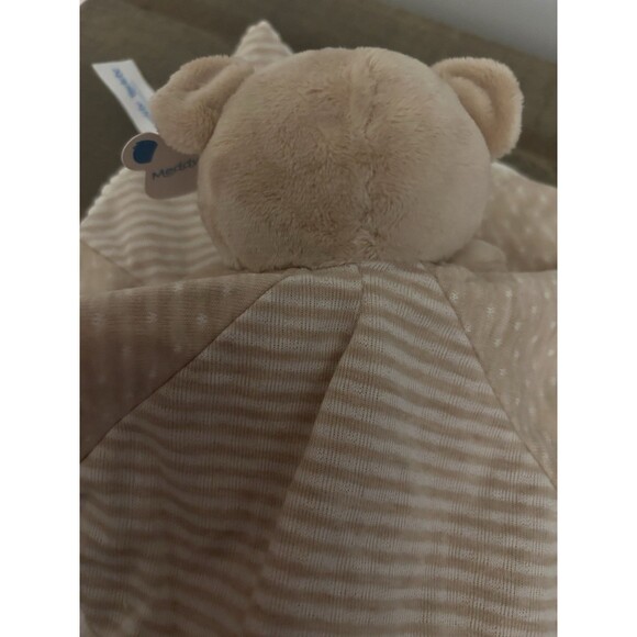 Meddy Teddy Brown Bear Lovey Ribbed Plush Baby Toy Doll Security Blanket - Picture 14 of 16